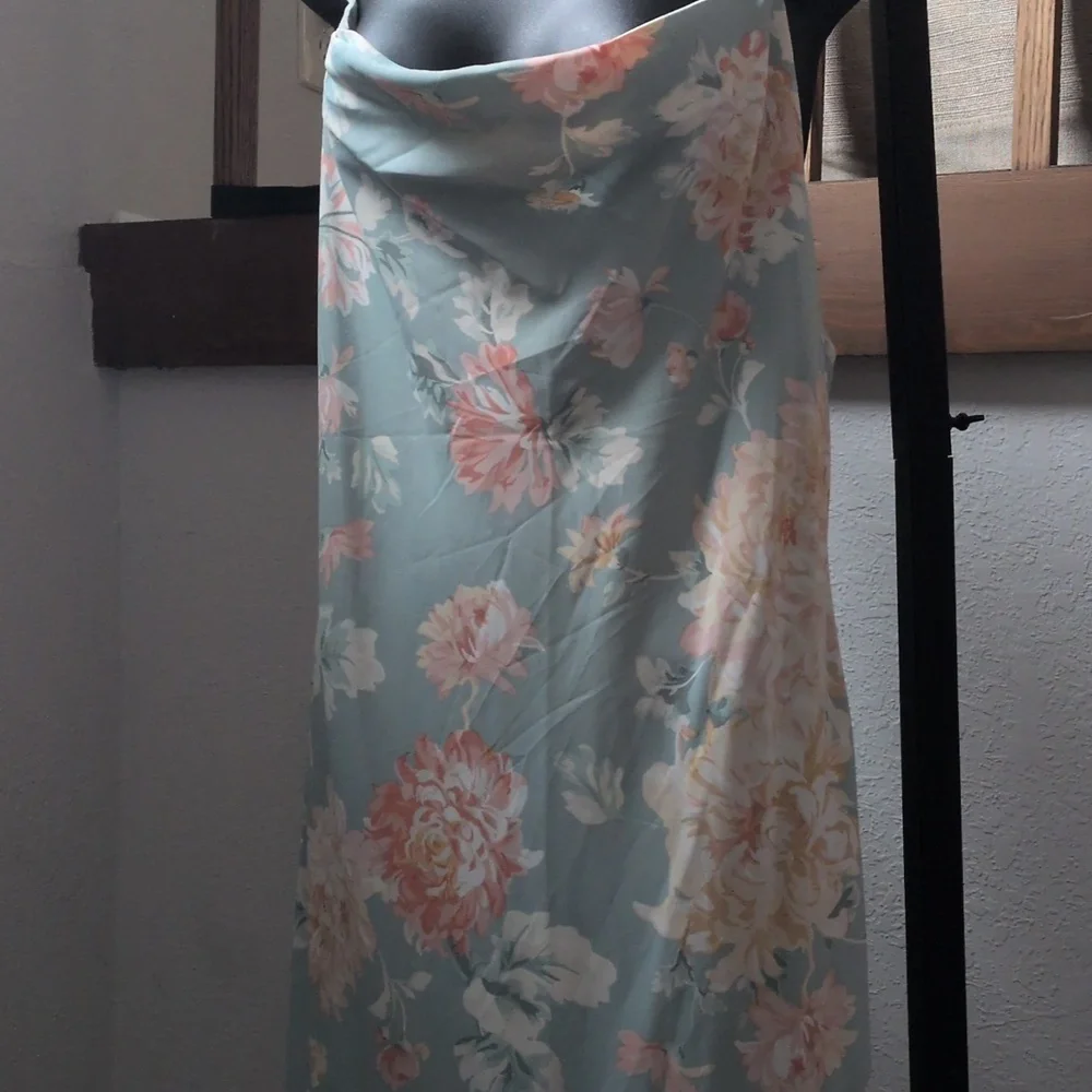 ✨ Abercrombie And Fitch Cowl Neck Pastel Floral Maxi Dress Size L